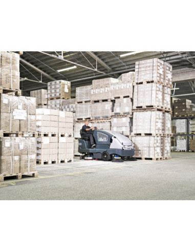 Barredora fregadora combinada industrial electrica a baterías.