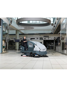 Barredora fregadora combinada industrial electrica a baterías. 2